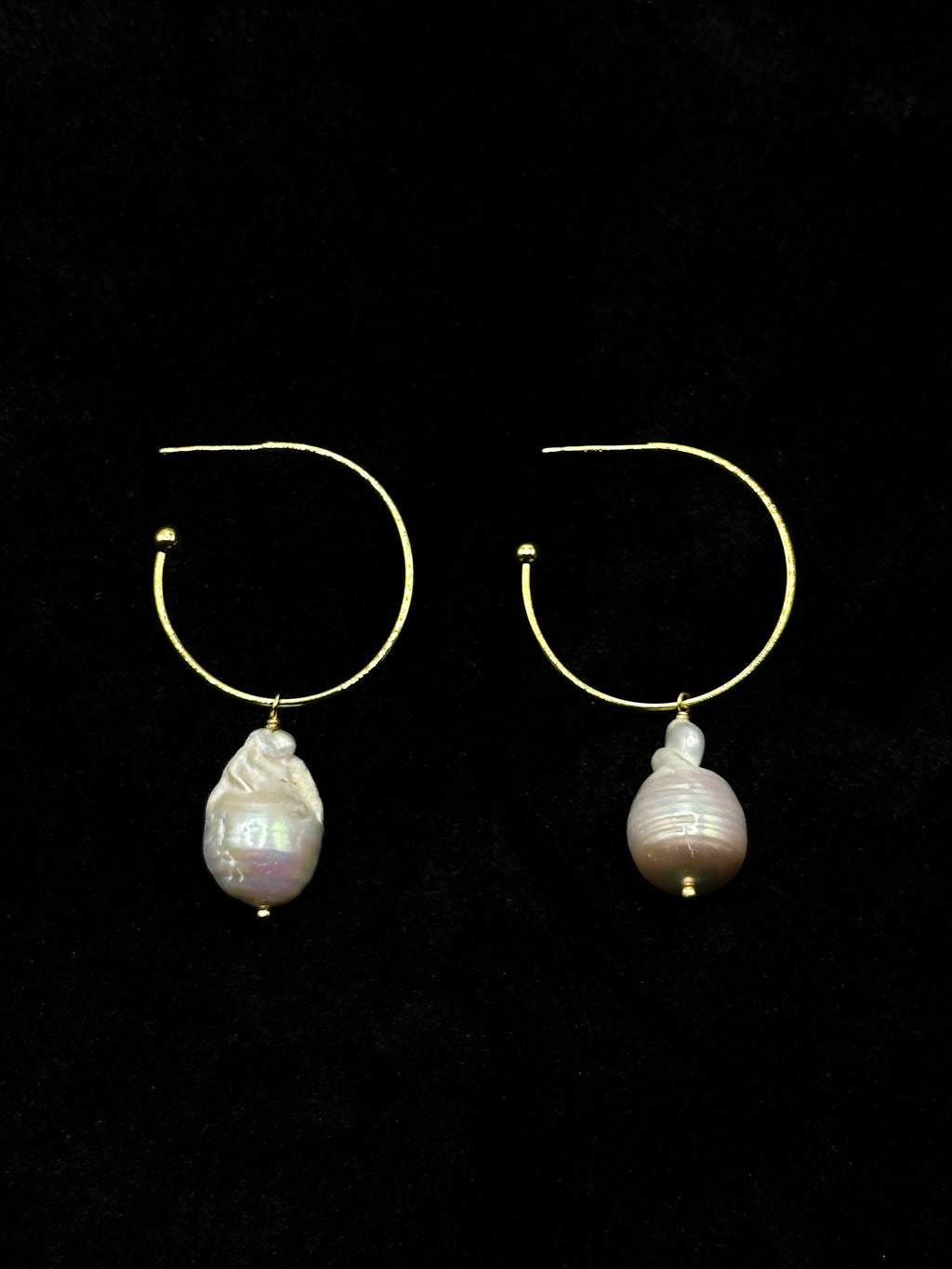 TT original-earring-Vintage Baroque Pearl Gold Hoop Earrings | Premium Finish | Niche Designer Jewelry