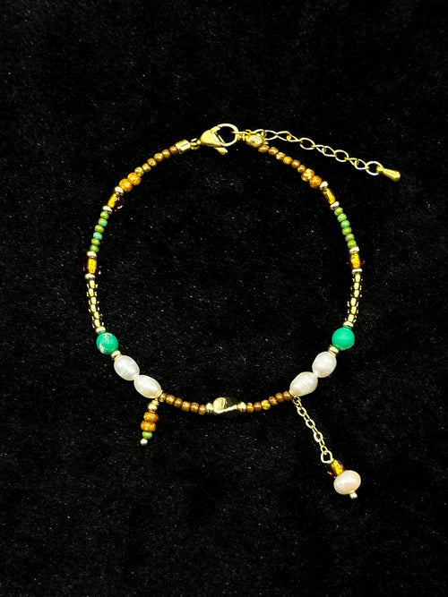 TT original-bracelet-Bohemian Style Freshwater Pearl Mixed Bracelet | Niche Design Beaded Bracelet + Perfect for Everyday Layering