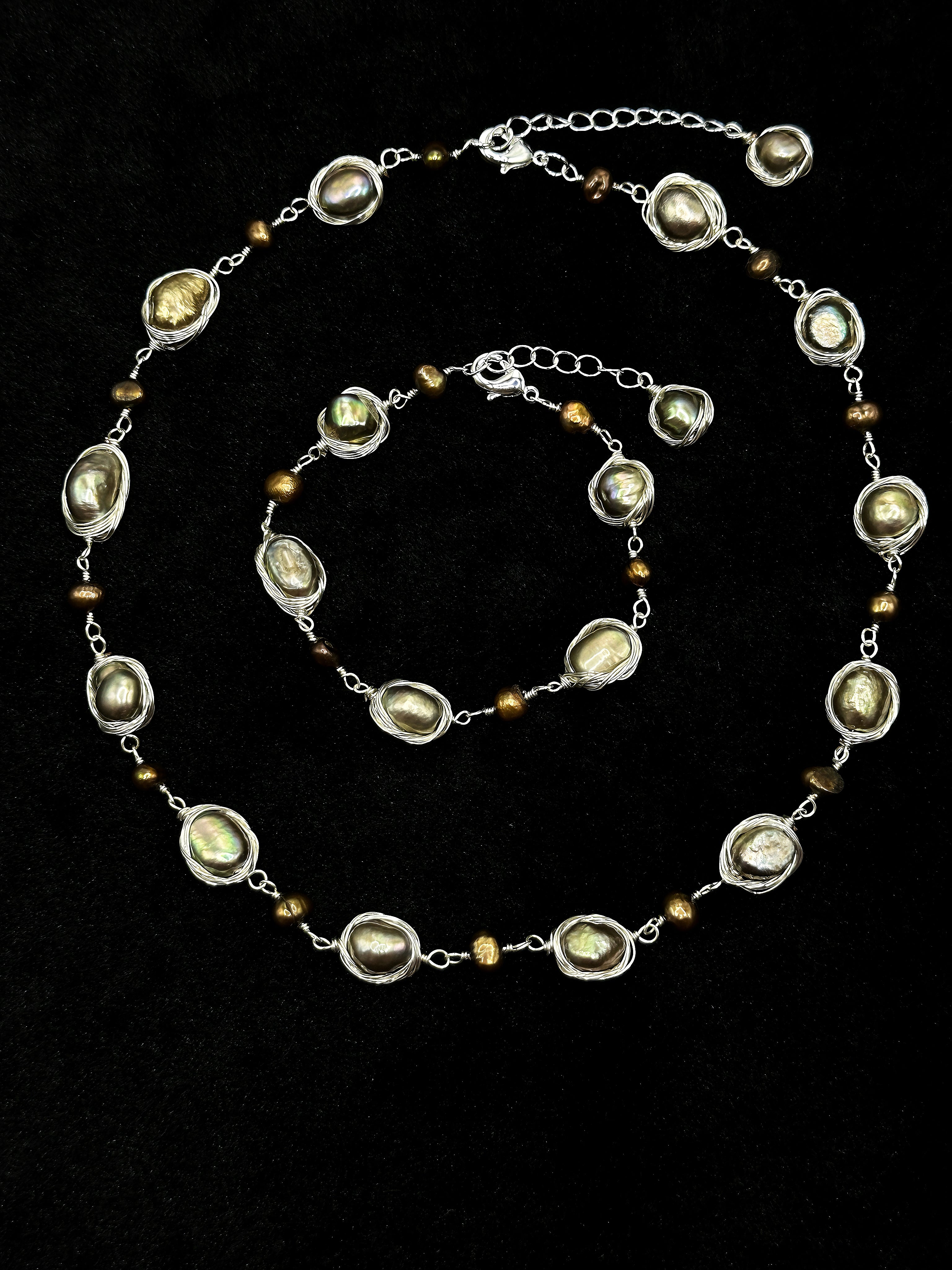 TT original-necklace-Bohemian-style pearl and shell jewelry set | Stacked necklaces | Summer beach-themed jewelry gift