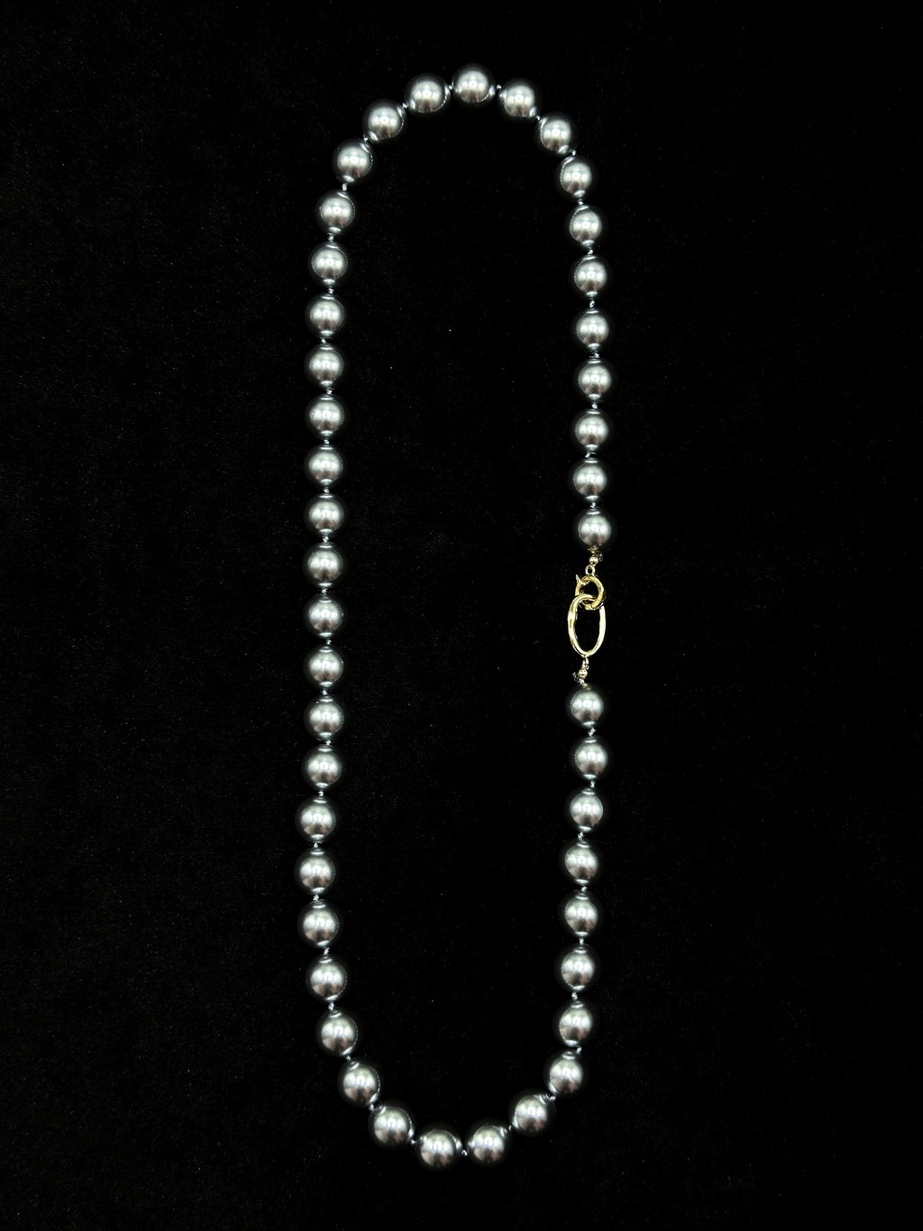TT original-necklace-Silver-grey mother-of-pearl necklace | Timeless women's pearl jewelry, suitable for both work and evening occasions.