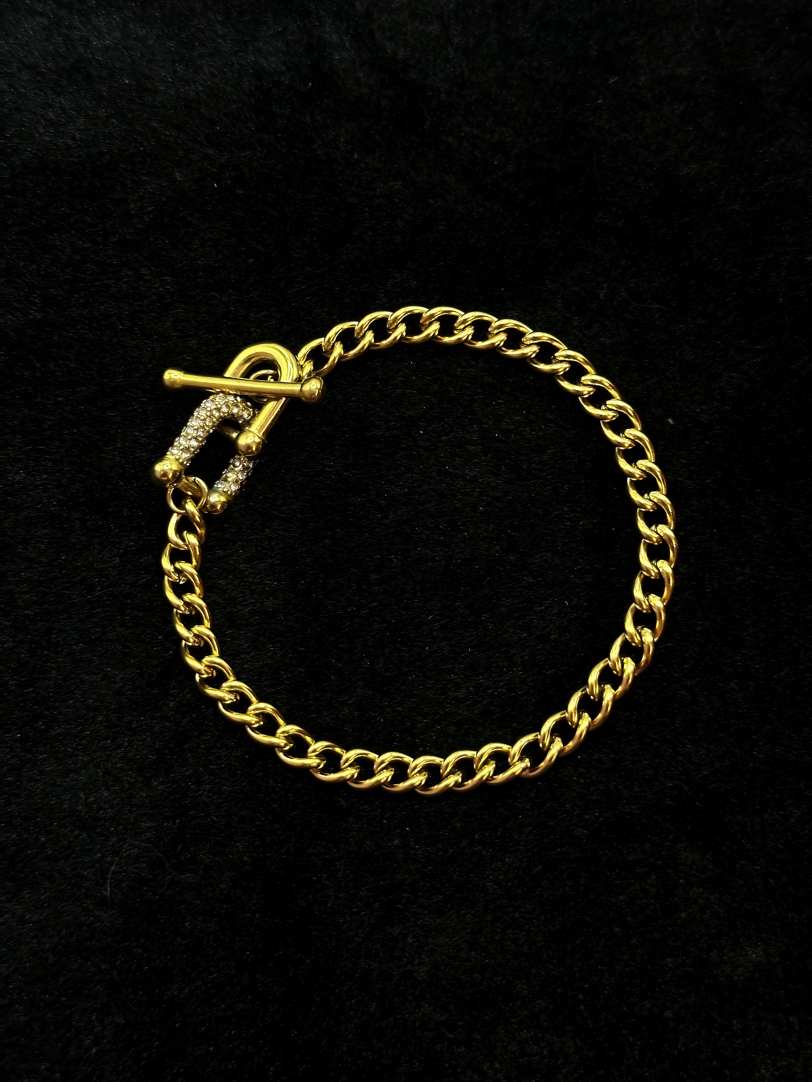 TT original-bracelet-Cuban-style bracelets with European and American flair | High-end jewelry | Vintage chunky chains | Street hip-hop style | Trendy items