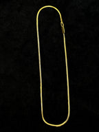 TT original-necklace-Basic layering style | Unisex | Simple gold flat snake chain | European and American style metal necklace | Minimalist clavicle chain | Niche and understated style