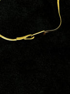 TT original-necklace-Basic layering style | Unisex | Simple gold flat snake chain | European and American style metal necklace | Minimalist clavicle chain | Niche and understated style