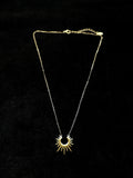 TT original-necklace-Sunburst-shaped choker | European and American style necklace | Versatile work necklace | Minimalist layered necklace