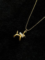 TT original-necklace-Gold beaded necklace | Healing puppy necklace | Pet lovers | Cute style | Pet-themed necklace | Popular pearl puppy design