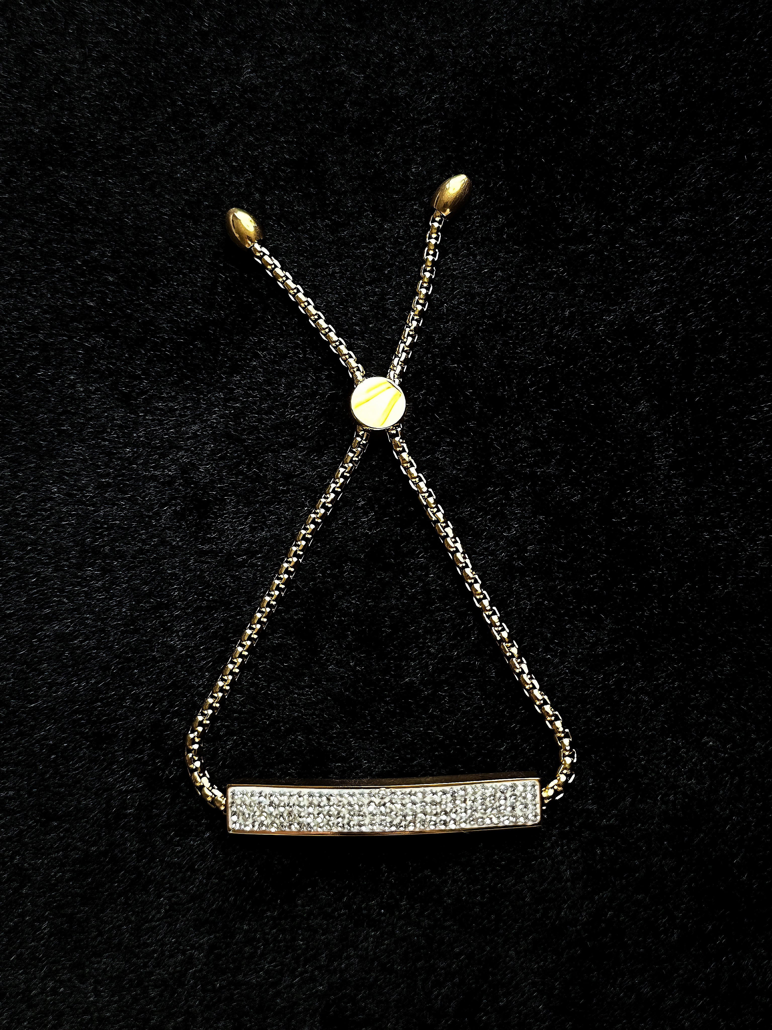 TT original-bracelet-European and American style full diamond bracelet | Sliding clasp adjustable bangle | Stackable watch bracelet | Affordable luxury bracelet | Fine sparkle full diamond pendant