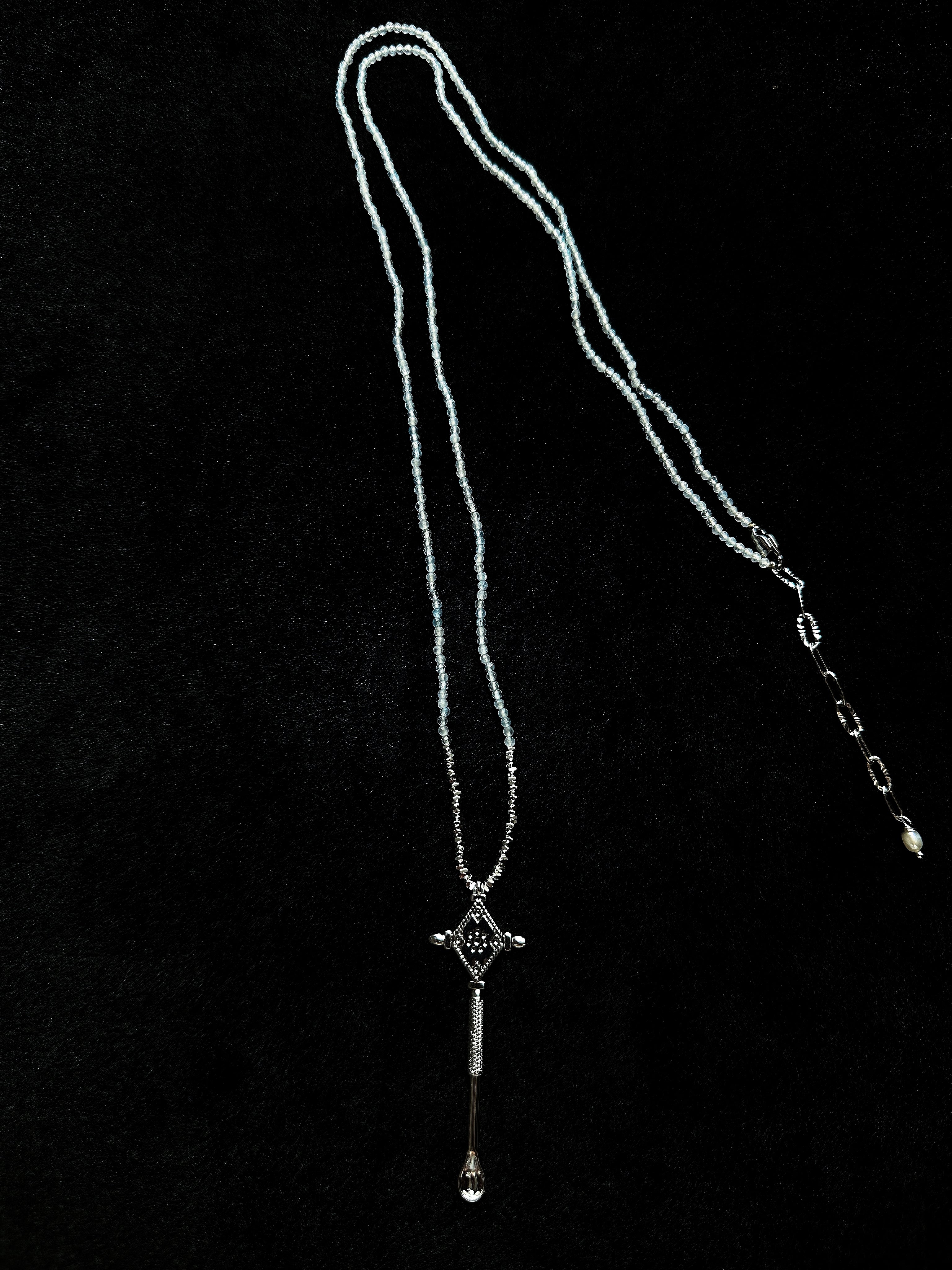 TT original-necklace-Handmade beaded crystal necklace | Niche design vintage pendant | Pendant symbolizing wealth and peace | Personalized pendant | Versatile for layering
