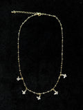 TT original-necklace-Sweet butterfly necklace | Delicate gold bead necklace | Gold-plated thin chain stackable