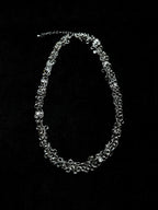TT original-necklace-Silver Crystal Necklace | Sparkling Crystal Bubble Design | Luxurious Party and Evening Accessories Necklace