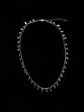TT original-necklace-Stylish and unique colorful teardrop necklace | Delicate silver chain | Eye-catching colorful necklace for parties | Simple and sweet colorful teardrop necklace | Yellow, purple, pink