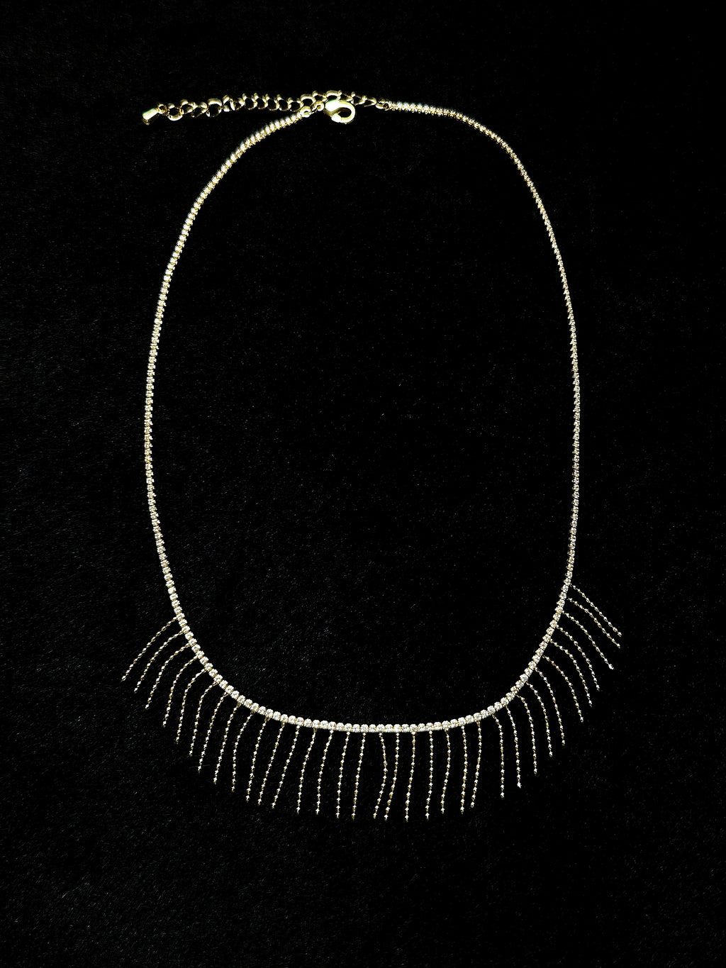 TT original-necklace-Lightweight fan-shaped tassel | Gorgeous rhinestone tassel necklace | Stylish retro versatile dress necklace | Collarbone short necklace, a must-have for dates and parties