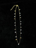 TT original-nekelace-Niche Design Gold Round Diamond Necklace | Delicate Gold Bead Chain | Full Circle Small Pendant Necklace | Gift Recommendation | Exquisite and Luxurious Clavicle Chain