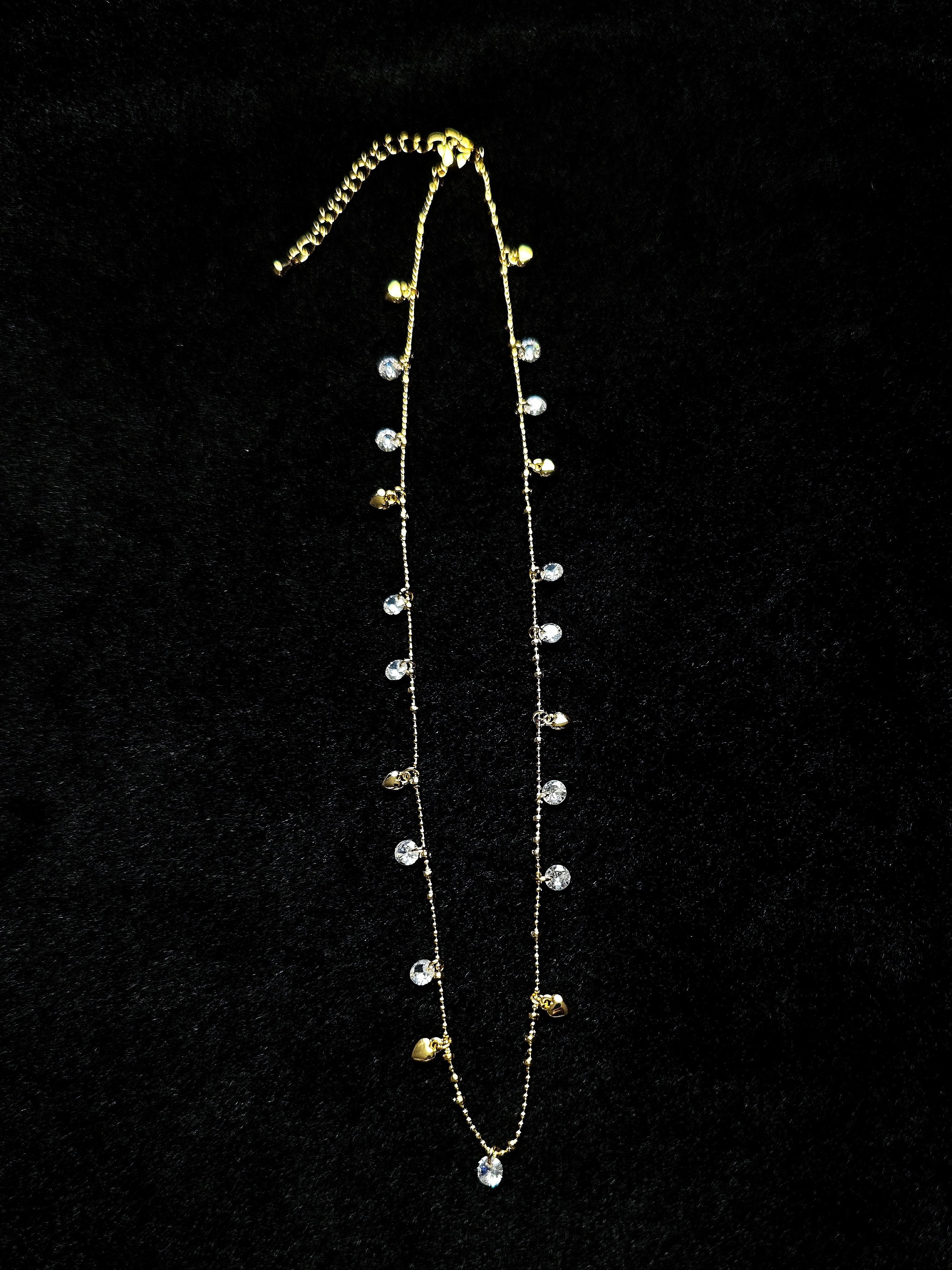 TT original-nekelace-Niche Design Gold Round Diamond Necklace | Delicate Gold Bead Chain | Full Circle Small Pendant Necklace | Gift Recommendation | Exquisite and Luxurious Clavicle Chain