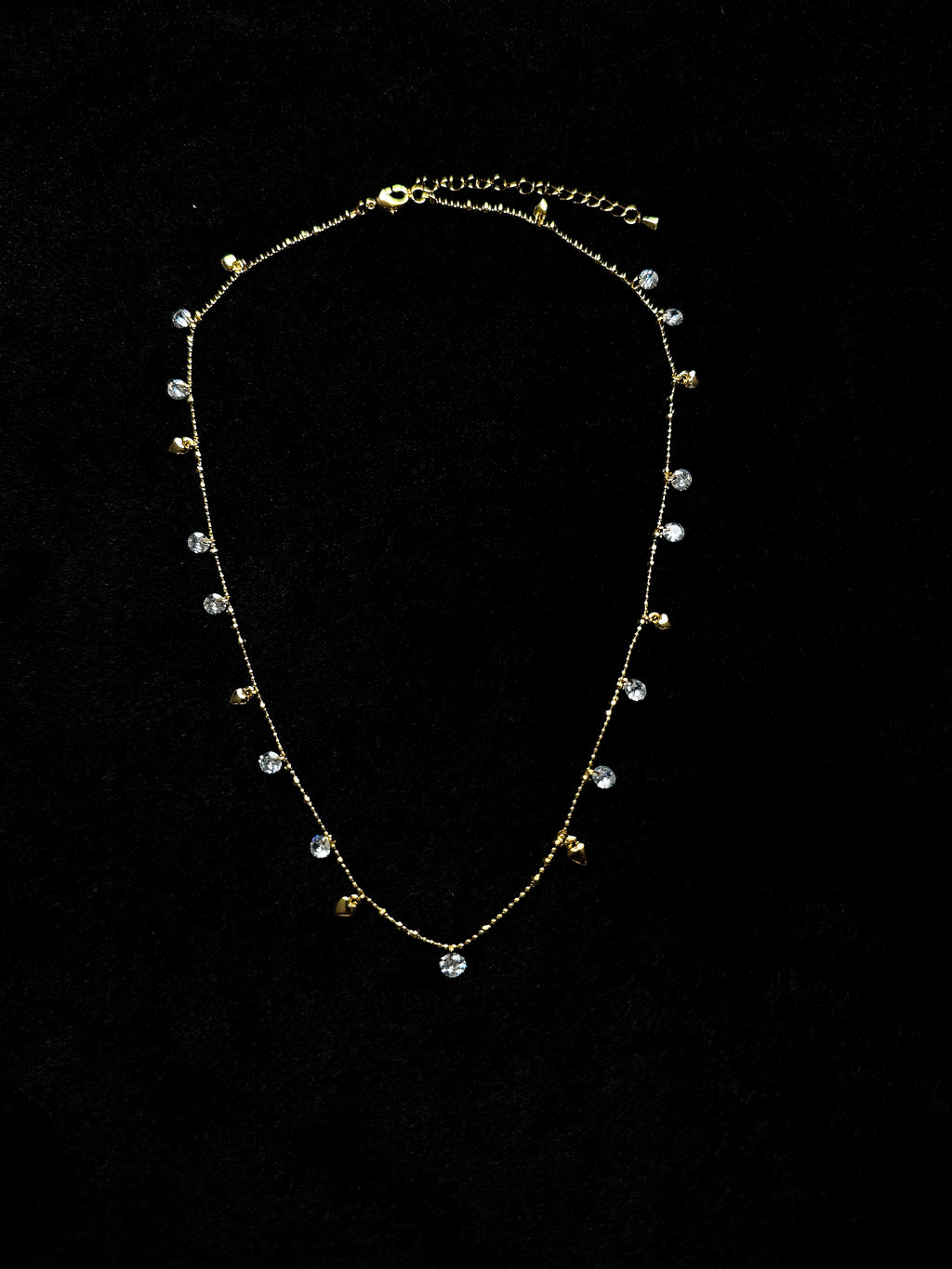 TT original-nekelace-Niche Design Gold Round Diamond Necklace | Delicate Gold Bead Chain | Full Circle Small Pendant Necklace | Gift Recommendation | Exquisite and Luxurious Clavicle Chain