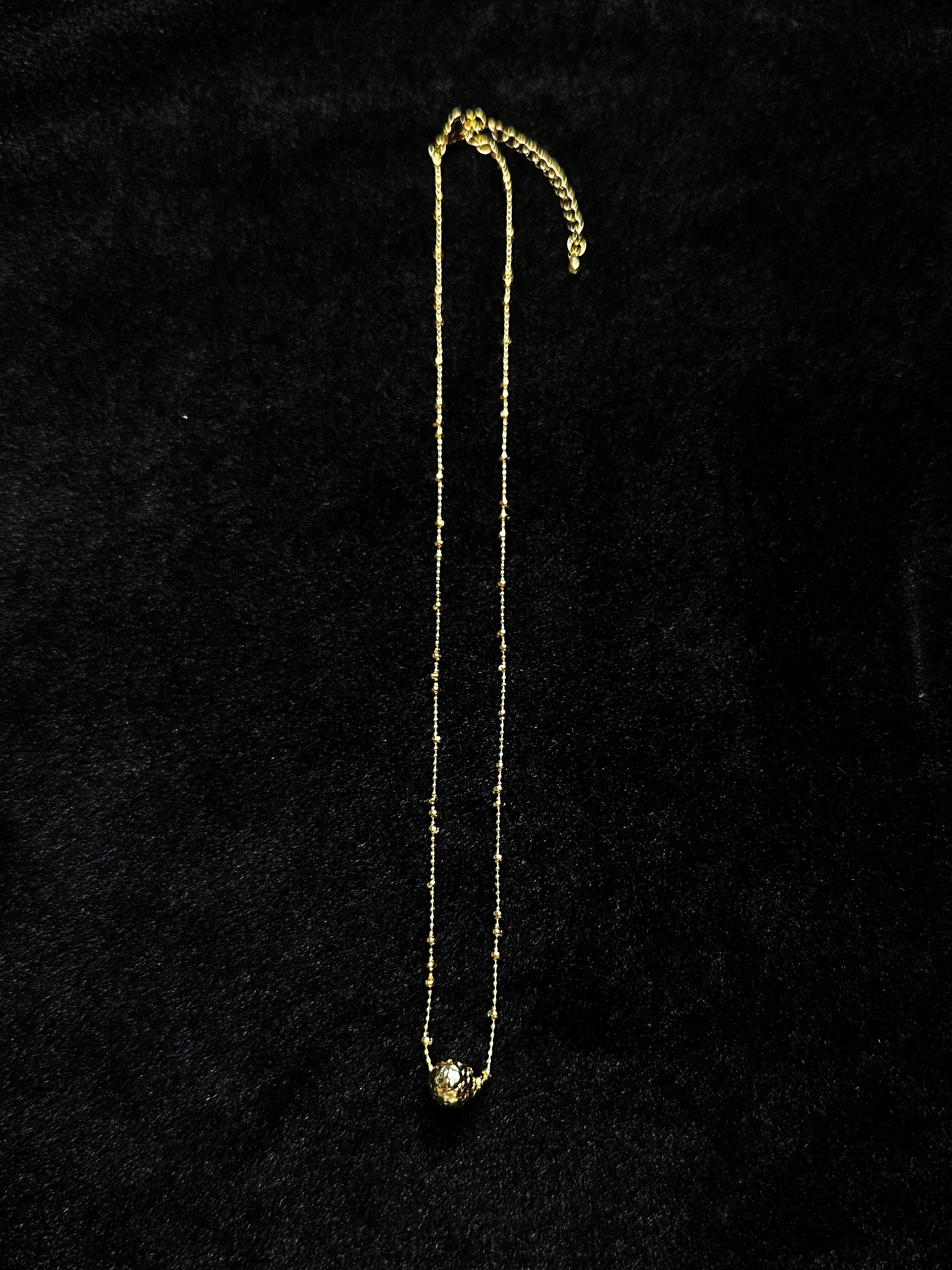 TT original-necklace-Versatile Ins style | Gold beaded pendant necklace | Collarbone necklace for students | Japanese-style niche design | A touch of understated luxury for everyday wear