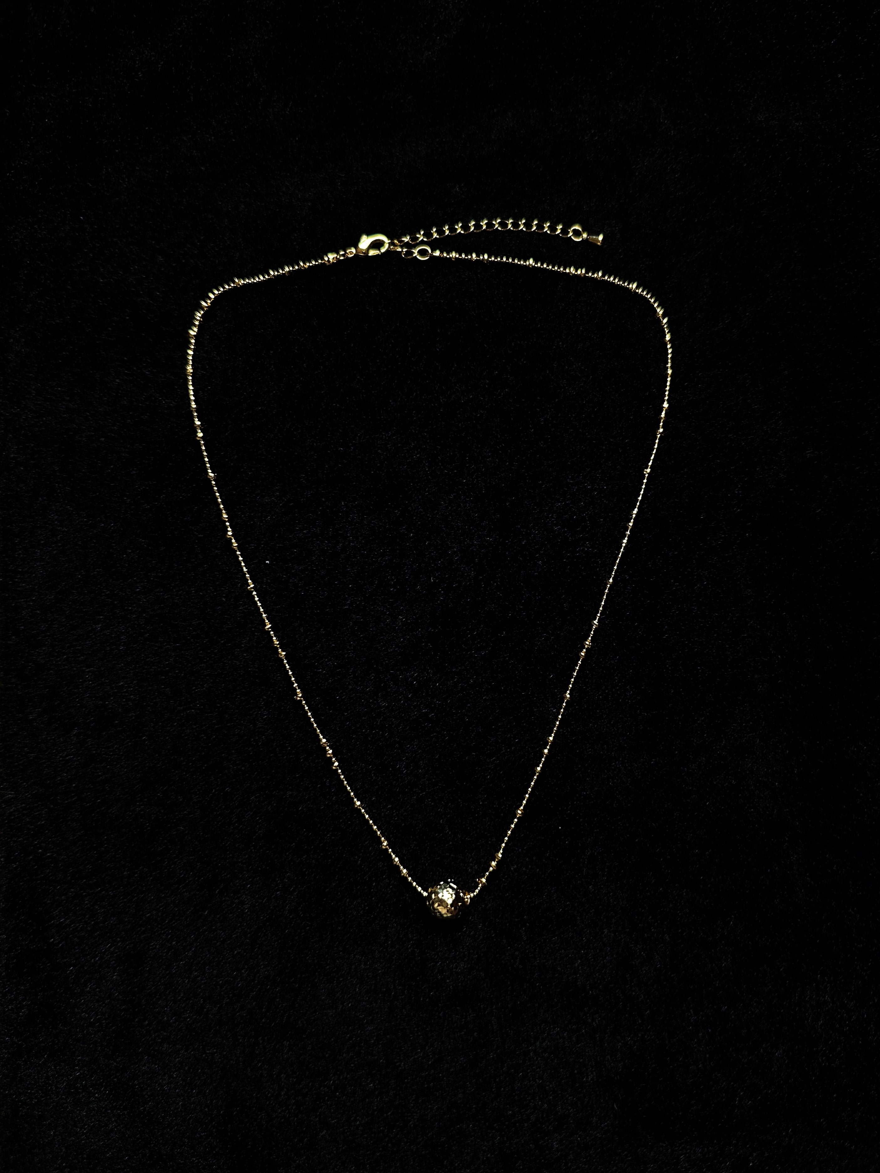 TT original-necklace-Versatile Ins style | Gold beaded pendant necklace | Collarbone necklace for students | Japanese-style niche design | A touch of understated luxury for everyday wear