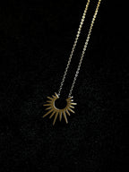TT original-necklace-Sunburst-shaped choker | European and American style necklace | Versatile work necklace | Minimalist layered necklace