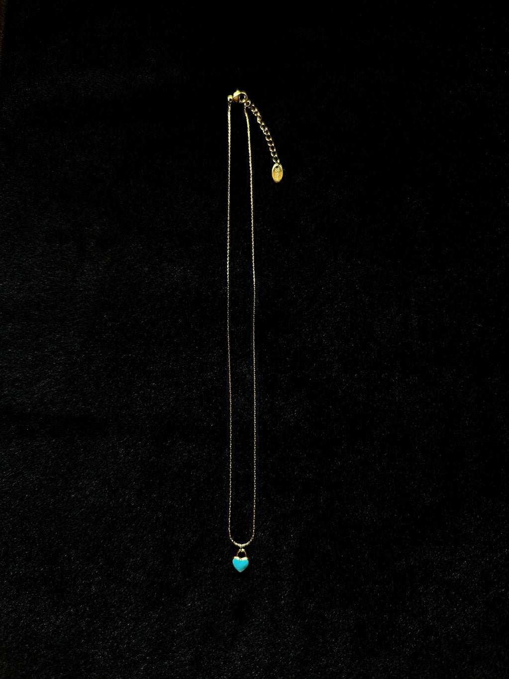 TT original-necklace-Summer Chic Outfit Ideas | Exquisite Blue Heart Pendant Necklace for Women | Simple and Elegant Stacked Gold Chain Jewelry | Cute Everyday Jewelry