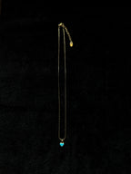 TT original-necklace-Summer Chic Outfit Ideas | Exquisite Blue Heart Pendant Necklace for Women | Simple and Elegant Stacked Gold Chain Jewelry | Cute Everyday Jewelry
