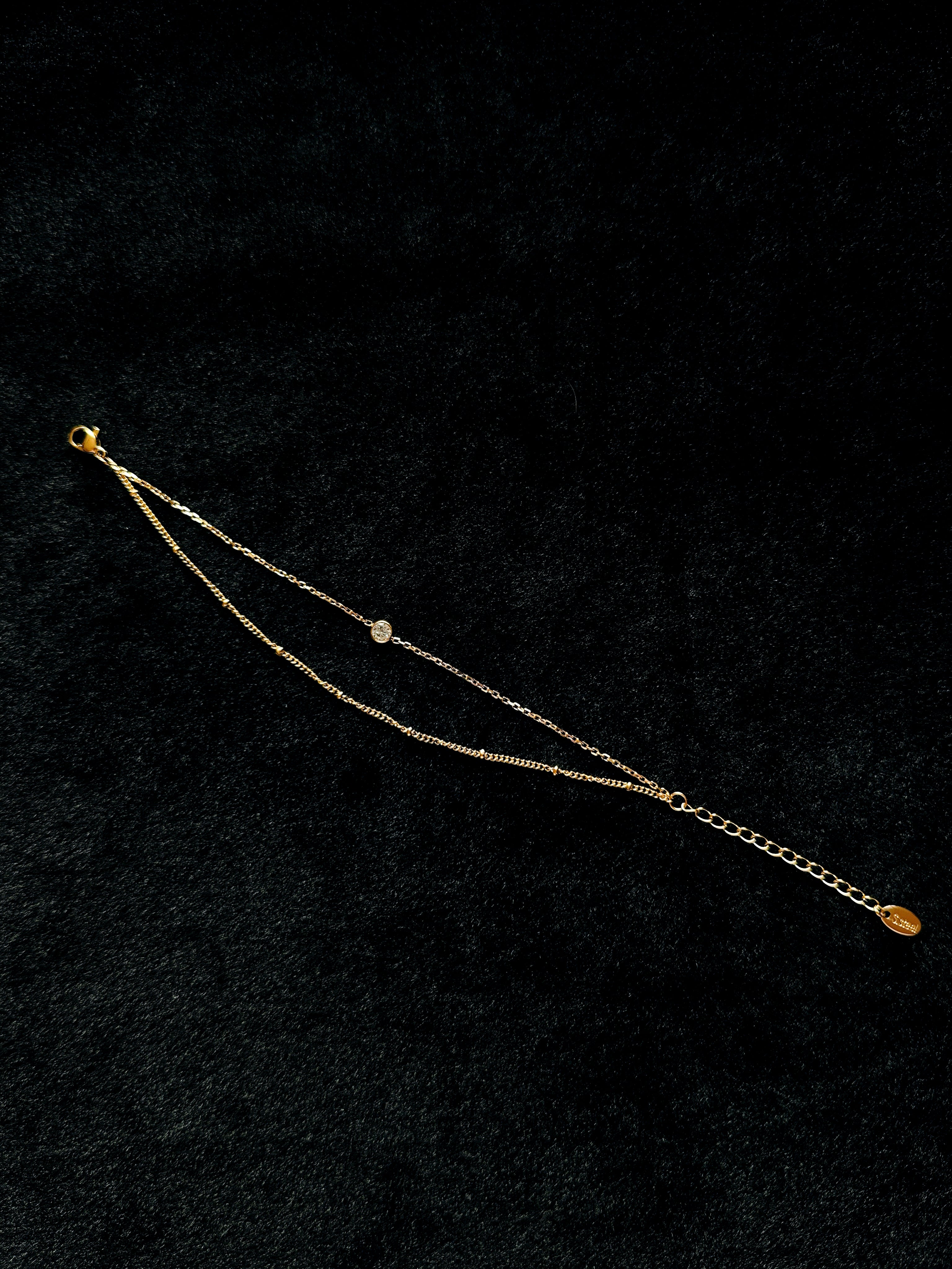 TT original-bracelet-Popular bubble bracelet | Simple and elegant double-layer gold bracelet | Stylish and exquisite stackable jewelry