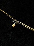 TT original-bracelet-French vintage gold padlock bracelet | Niche design | Blogger's style | High-end patchwork design | Unique and stylish stackable bracelet