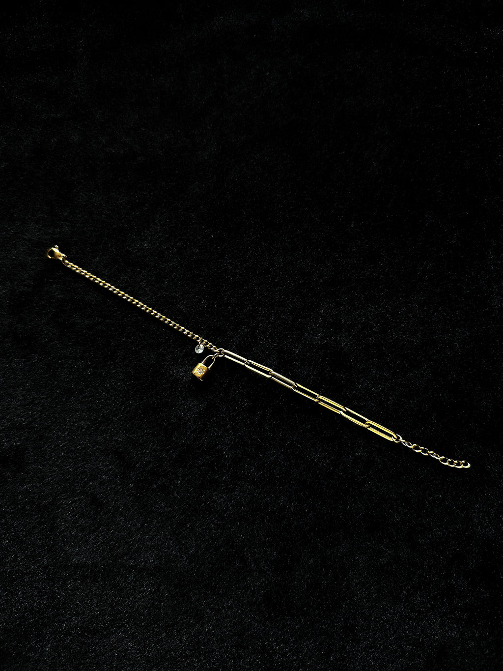 TT original-bracelet-French vintage gold padlock bracelet | Niche design | Blogger's style | High-end patchwork design | Unique and stylish stackable bracelet