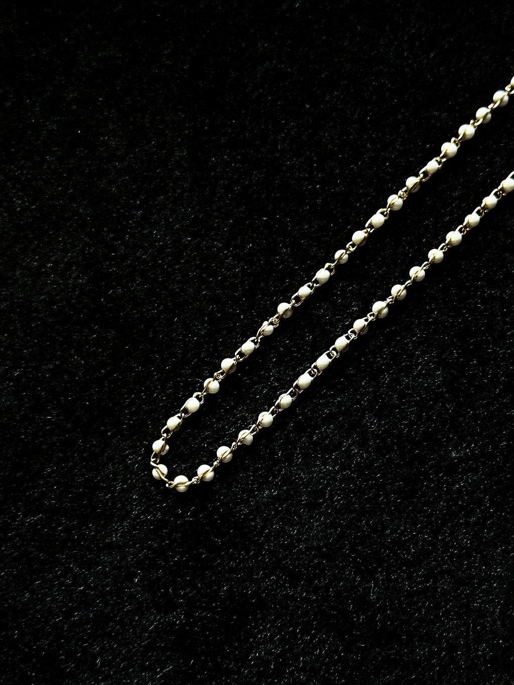 TT original-necklace-Exquisite and minimalist gold chain | White beads | Stacked necklace jewelry gift | Heart-shaped pendant