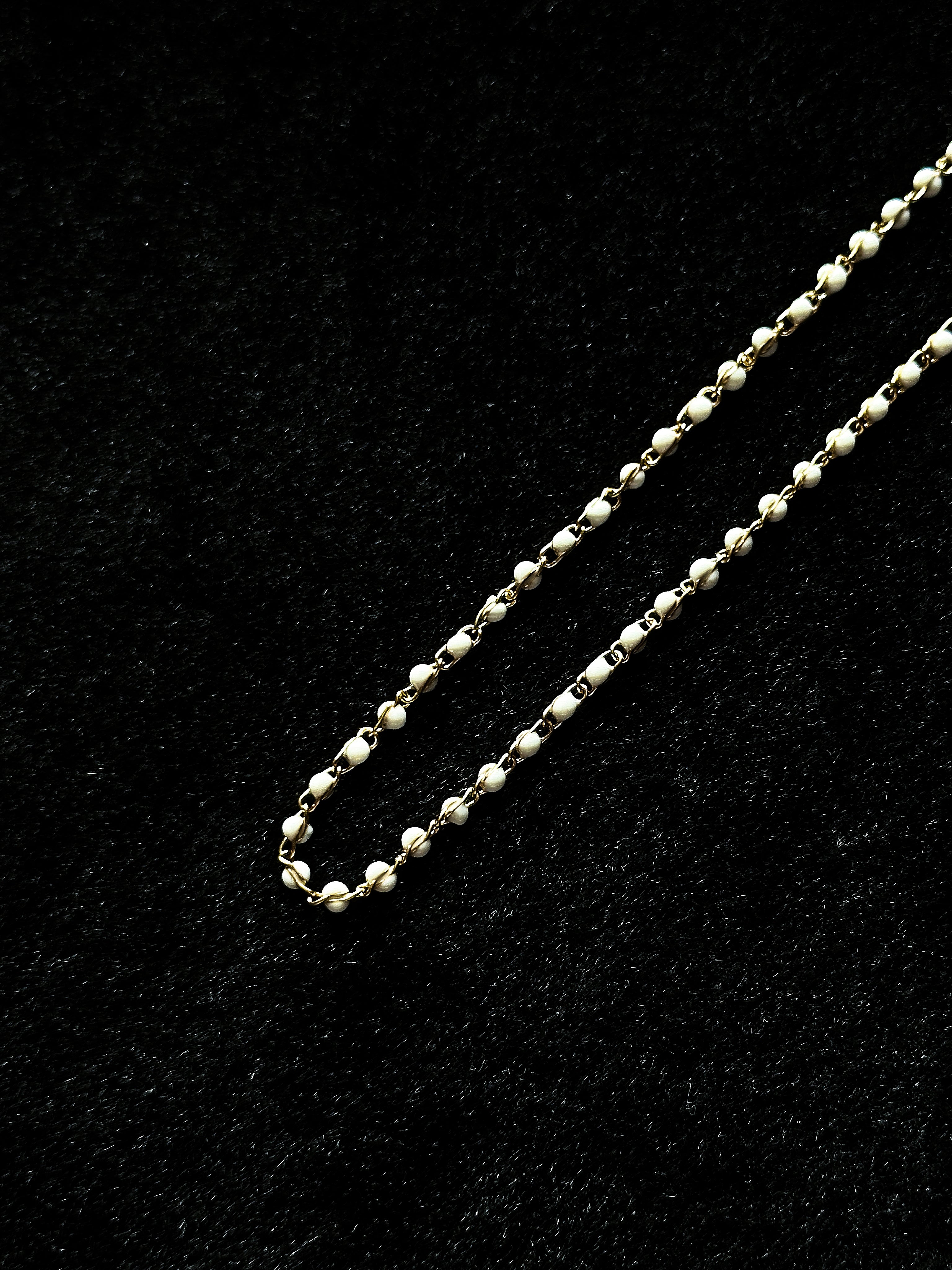 TT original-necklace-Exquisite and minimalist gold chain | White beads | Stacked necklace jewelry gift | Heart-shaped pendant