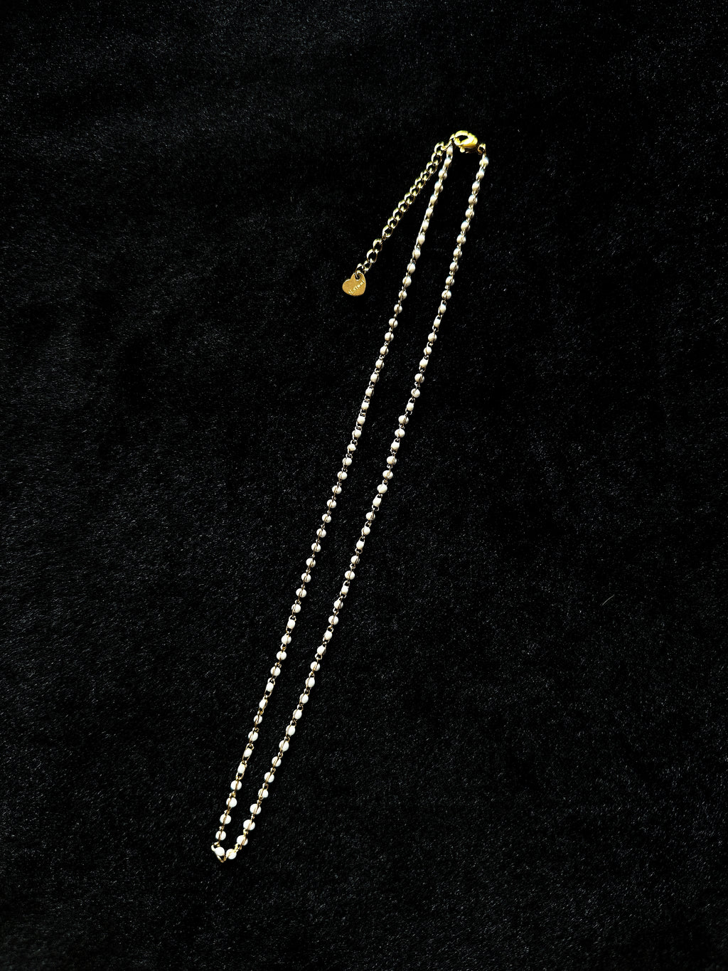 TT original-necklace-Exquisite and minimalist gold chain | White beads | Stacked necklace jewelry gift | Heart-shaped pendant