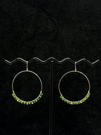 TT original-earring-Bohemian-style green gemstone earrings | Beach vacation style | Travel photography essential | Vintage handmade earrings | One-of-a-kind handmade pieces