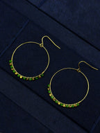 TT original-earring-Bohemian-style green gemstone earrings | Beach vacation style | Travel photography essential | Vintage handmade earrings | One-of-a-kind handmade pieces
