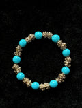 TT original-bracelet-Niche Vintage Style Stone-like Bracelet | Stackable and Perfect as a Commute or Vacation Gift | Gold Bracelet with Imitation Turquoise Beads