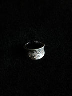 TT original-ring-Dark silver chunky ring | Unisex ring | Wide and unique band | Cross ring | Street style cool ring