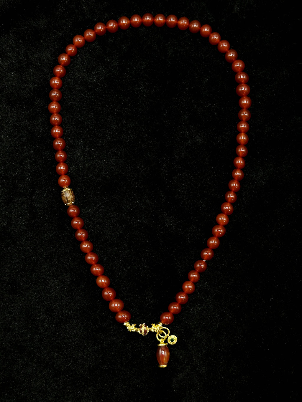 TT original-necklace-Natural Red Agate Necklace | Protective Gift | Vintage Elegance Necklace | Retro Oriental Style | Niche Design | Multi-Wearing Design