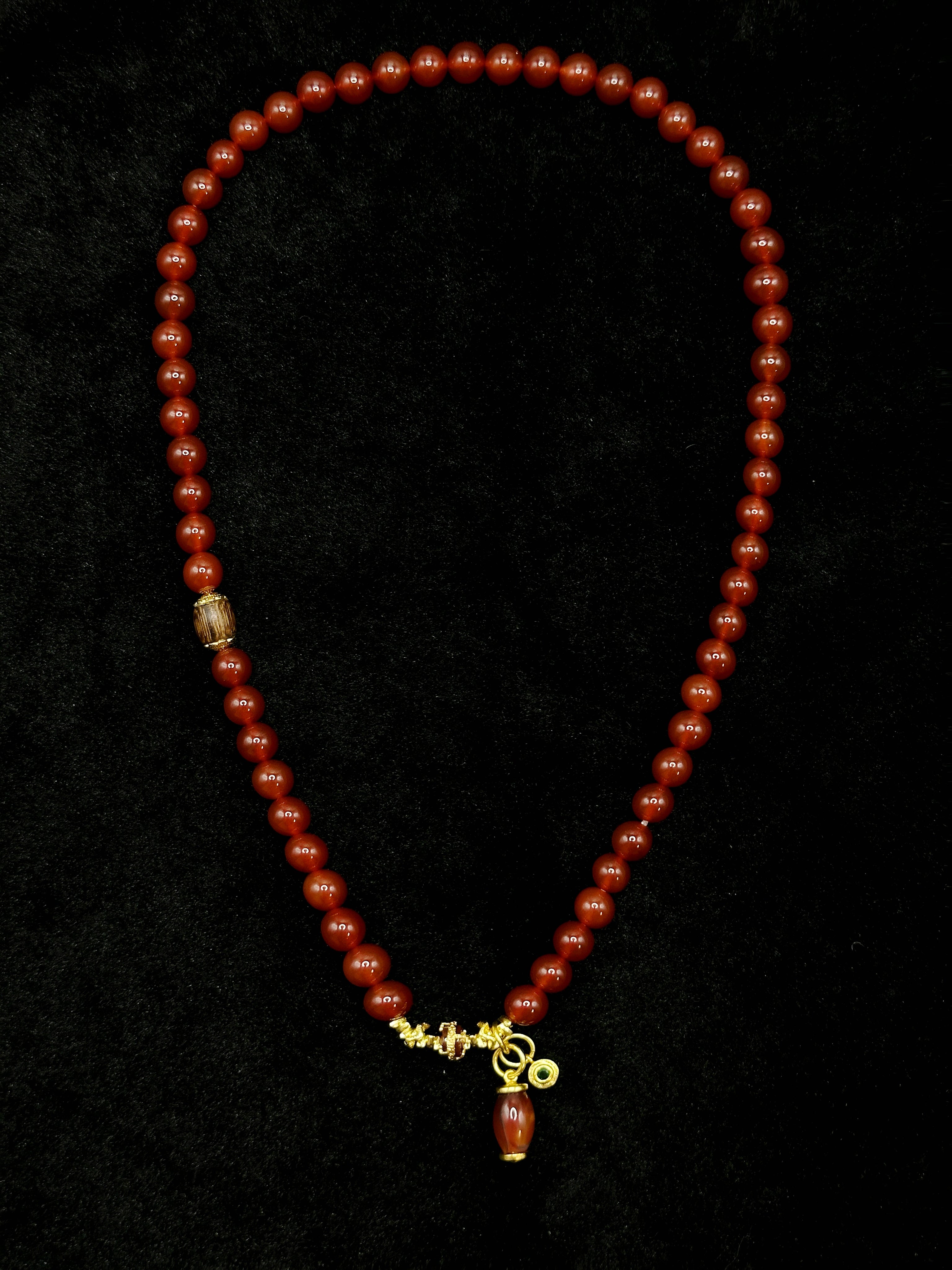 TT original-necklace-Natural Red Agate Necklace | Protective Gift | Vintage Elegance Necklace | Retro Oriental Style | Niche Design | Multi-Wearing Design