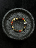 TT original-bracelet-Agate and Agarwood Bracelet | Elastic Bracelet Without Buckle | Dzi Bead Bracelet | Totem Bead Bracelet | Unique Ethnic Style Lucky Bracelet | Suitable for Both Men and Women