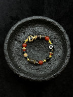 TT original-bracelet-Agate and Agarwood Bracelet | Elastic Bracelet Without Buckle | Dzi Bead Bracelet | Totem Bead Bracelet | Unique Ethnic Style Lucky Bracelet | Suitable for Both Men and Women