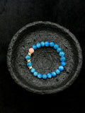 TT original-bracelet-Niche Design Blue Apatite Bracelet | Buckle-less Elastic Bracelet | Women's Sea Blue Bracelet | Symbolizing Inspiration | Fresh and Bright Everyday Bracelet