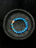 TT original-bracelet-Niche Design Blue Apatite Bracelet | Buckle-less Elastic Bracelet | Women's Sea Blue Bracelet | Symbolizing Inspiration | Fresh and Bright Everyday Bracelet