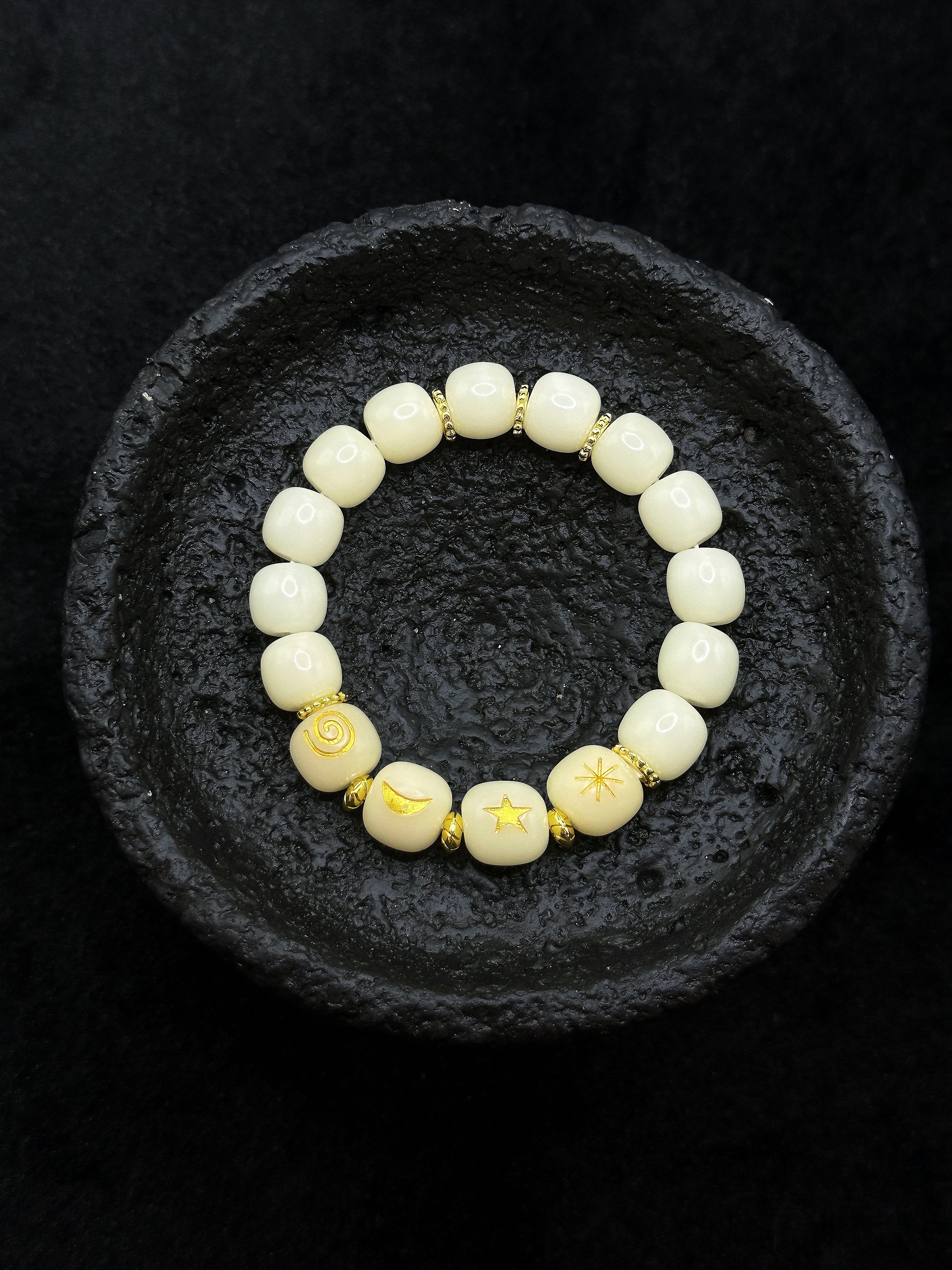 TT original-bracelet-Natural Bodhi Seed Bracelet | Elastic Bracelet Without Buckle | Mind-Cultivating and Protective Bracelet | Peaceful and Tranquil | Zen-Inspired Bracelet Suitable for Both Men and Women