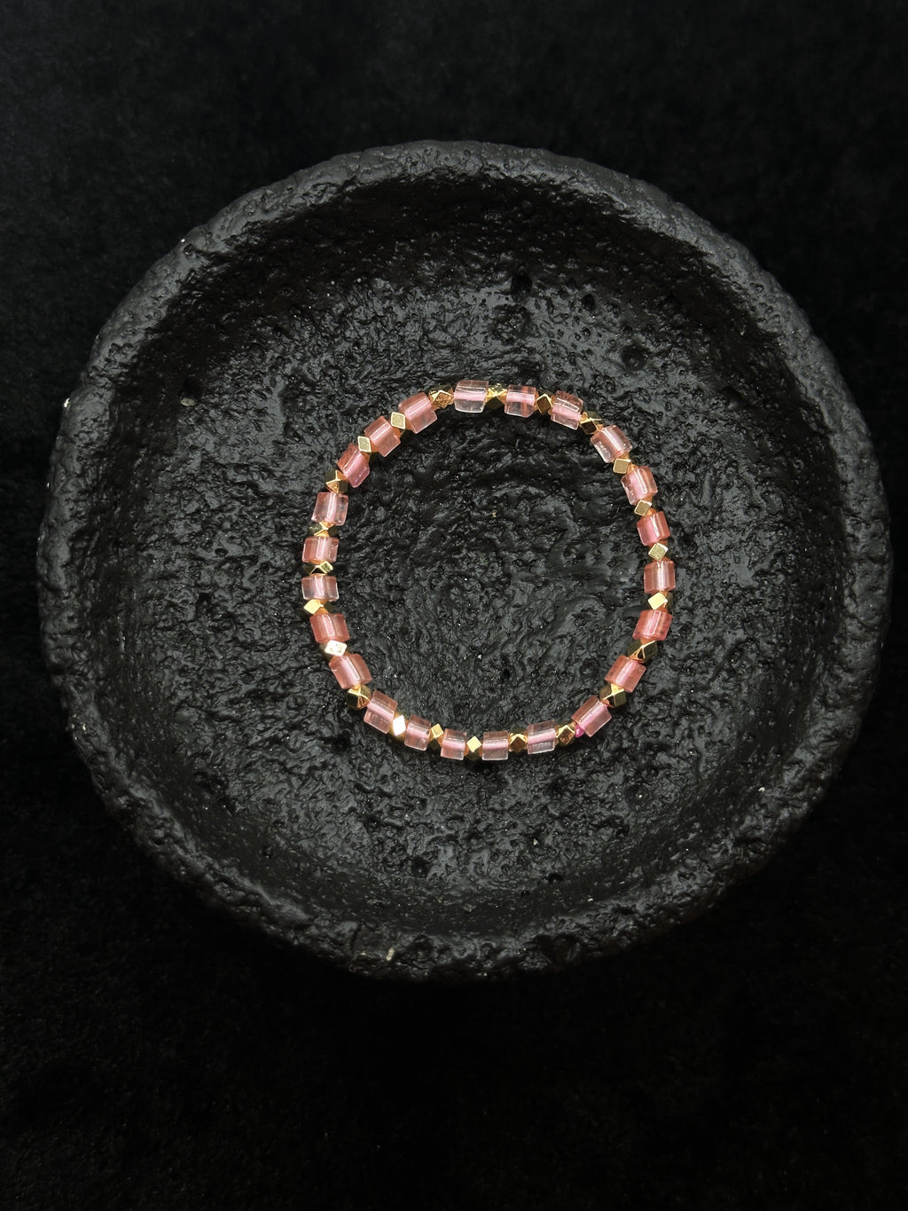 TT original-bracelet-Pink jelly crystal bead bracelet | French niche pink bracelet | Stacked crystal delicate bracelet | Women's jewelry that brightens complexion | Elastic bracelet