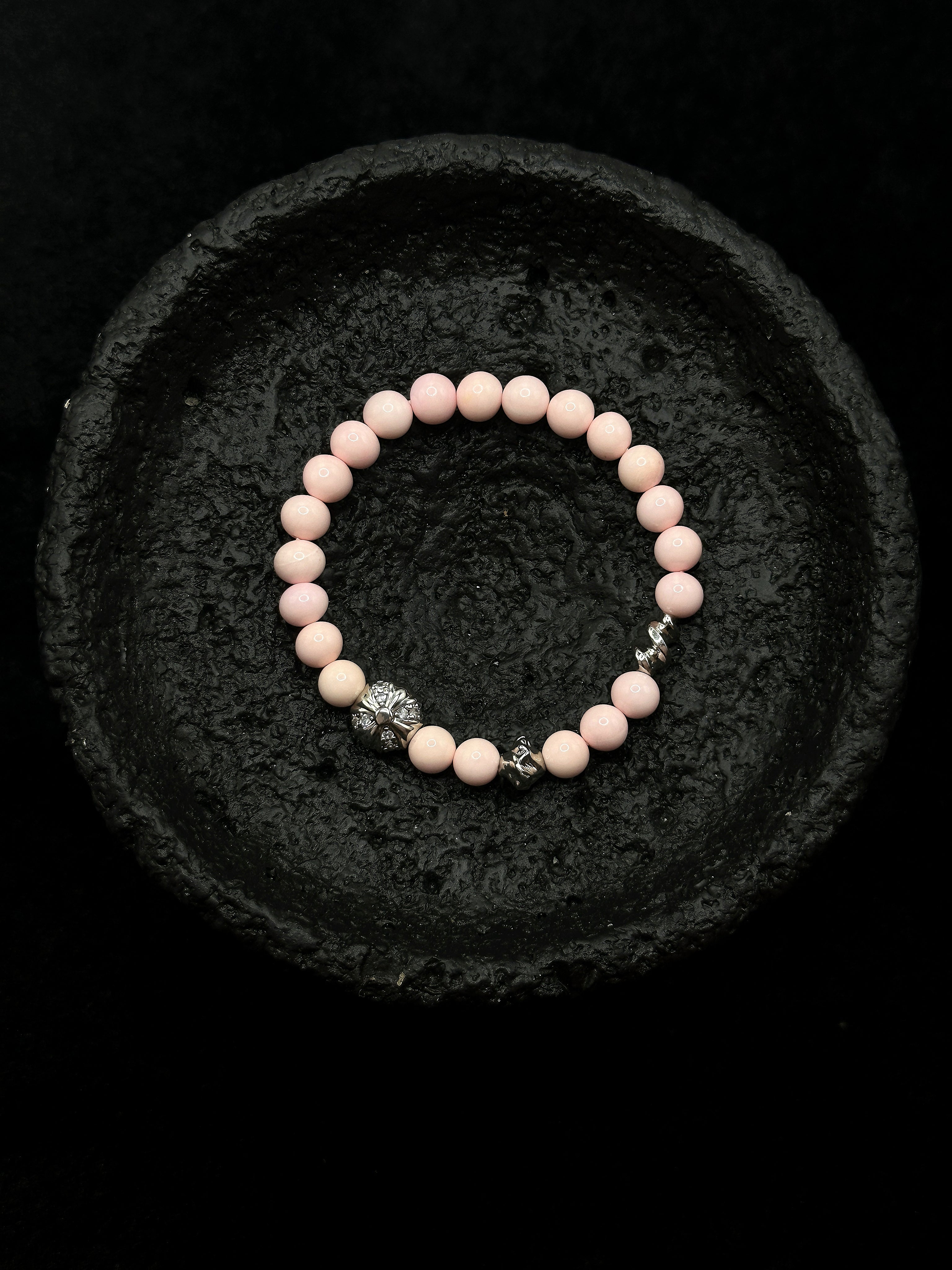 TT original-bracelet-Pink seashell beaded bracelet | Women's elastic bracelet | Niche luxury | Stackable | Gentle and versatile everyday bracelet