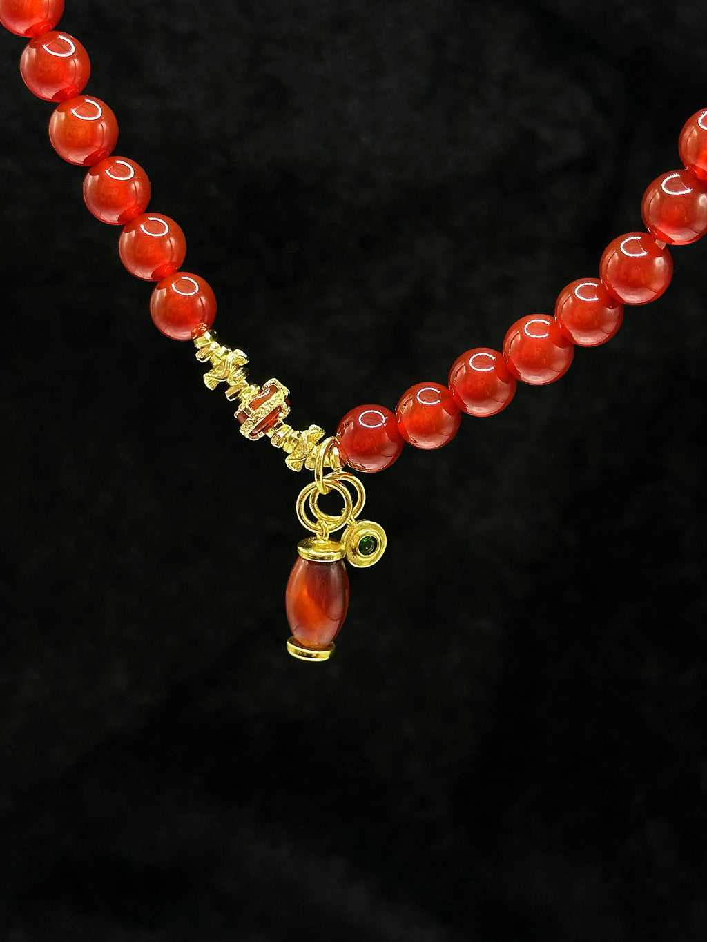 TT original-necklace-Natural Red Agate Necklace | Protective Gift | Vintage Elegance Necklace | Retro Oriental Style | Niche Design | Multi-Wearing Design