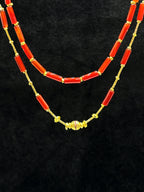 TT original-necklace-Vintage-inspired luxury red natural agate necklace | Niche design handmade beaded necklace | Festive gift | Vintage ethnic style choker | Double-layer necklace