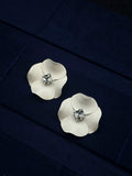 TT original-earring-European-style 3D flower earrings | Petal stud earrings | Bridesmaid evening dress accessories | Medium and large size earrings | High-end accessories