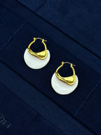 TT original-earring-Gold irregular arc earrings | Niche minimalist earrings | Suitable for commuting, dates, and evening events | Essential for travel, photography, and vacations