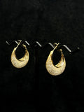 TT original-earring-Gold woven textured teardrop earrings | Mesh statement earrings | Evening accessories | Sparkling diamond luxury jewelry