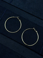 TT original-earring-Lightweight oversized hoop earrings | Gold and silver two-tone | Simple earrings | Suitable for everyday wear
