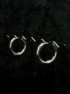 TT original-earring-Classic silver hoop earrings | Simple everyday jewelry | A must-have for women's commutes | Versatile