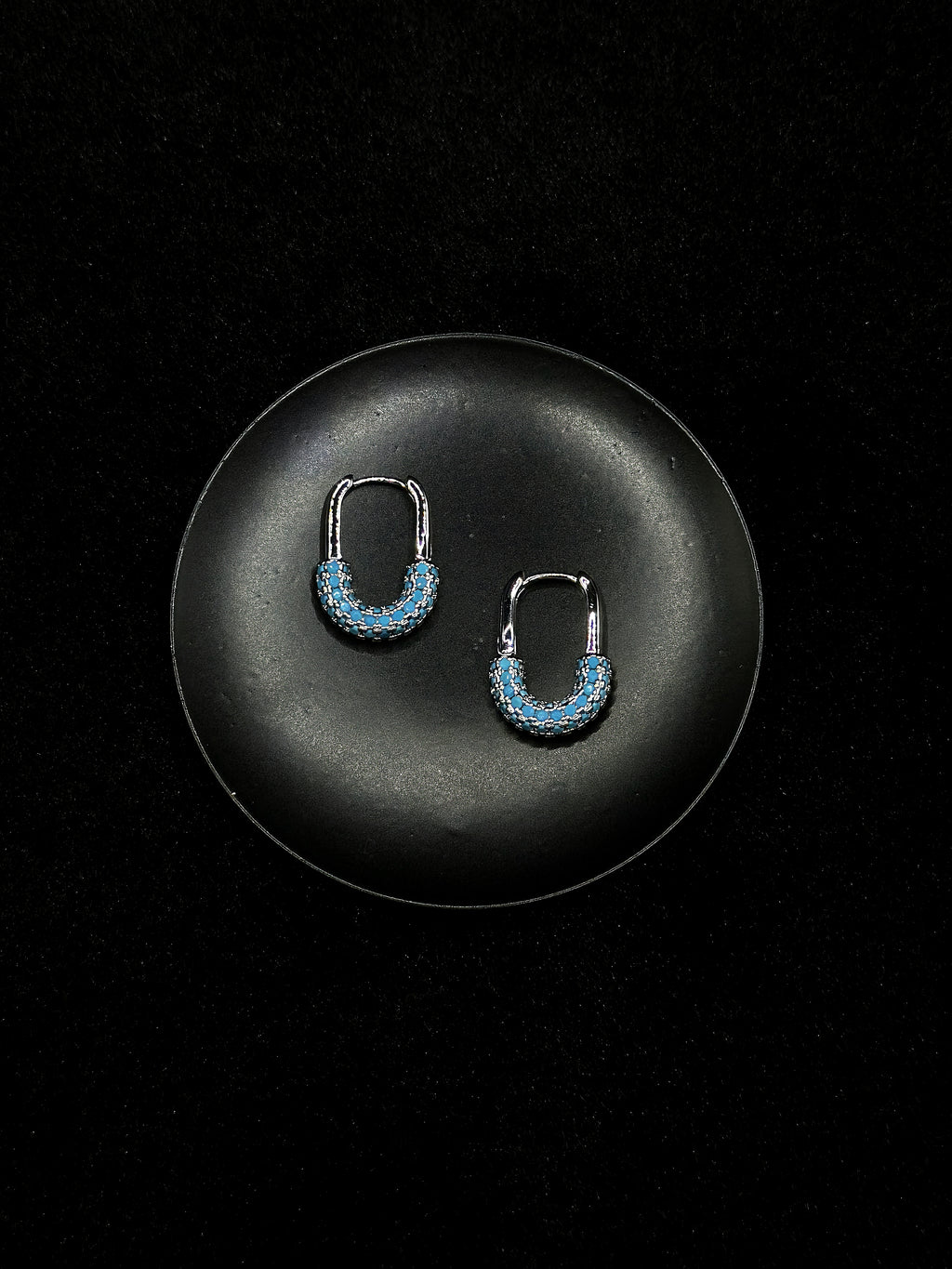 TT original-earring-Women's Turquoise Hoop Earrings | Stylish and Petite | Bohemian Style | Minimalist Jewelry